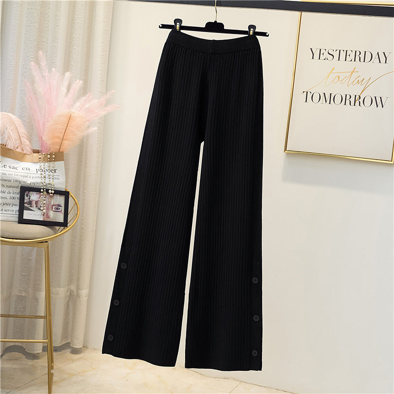 Damen Elegante und bequeme Rippstrickhose Drune