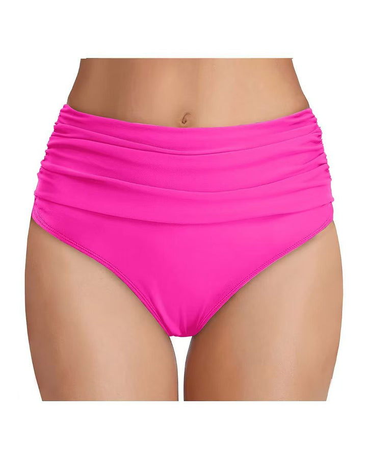 Damen Hochgeschnittene Bikinihose mit eleganter Raffung Drune