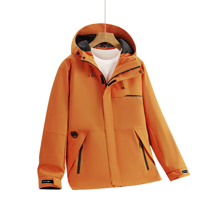 Herren Wasserabweisende Softshell-Kapuzenjacke mit verdeckten Reißverschlüssen und urbanem Schnitt Drune