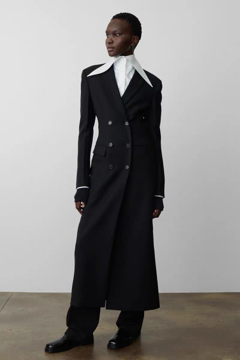 Damen Doppeltreihiger Blazer mit weitem Schnitt Drune