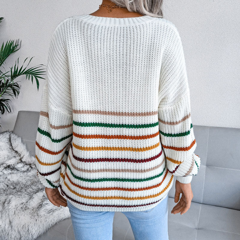 Drune | Gestreifter Strickpullover mit Modernem Charme