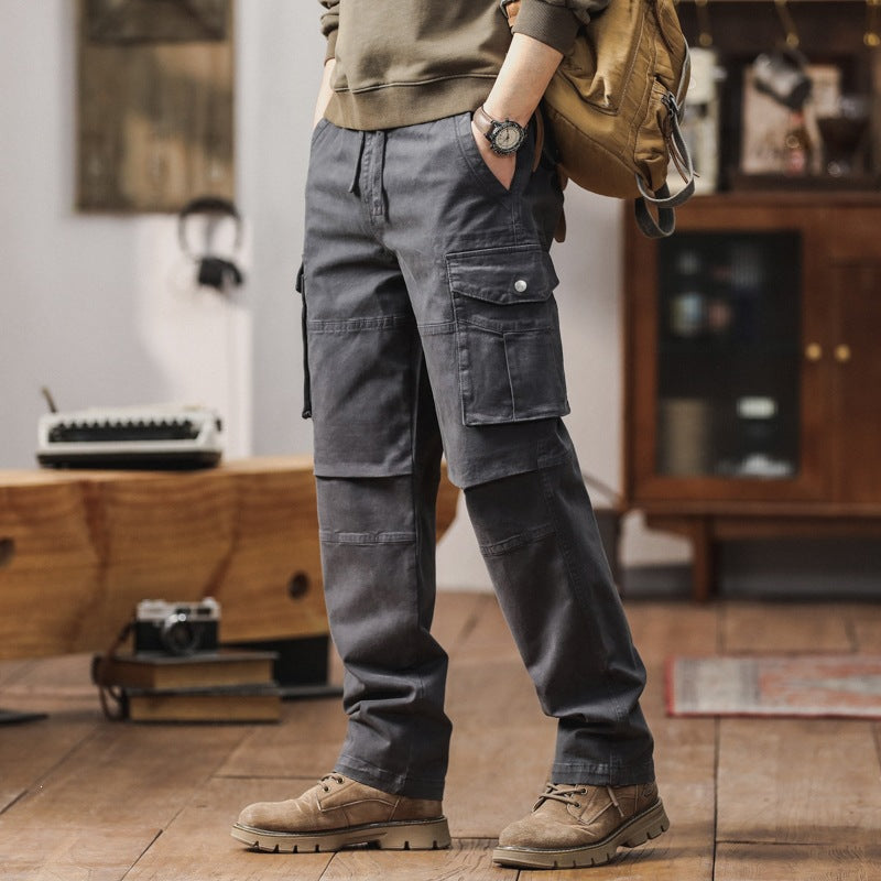 Herren Robuste Relaxed-Fit Cargohose mit verstärkten Knien und Mehrfach-Taschen Drune