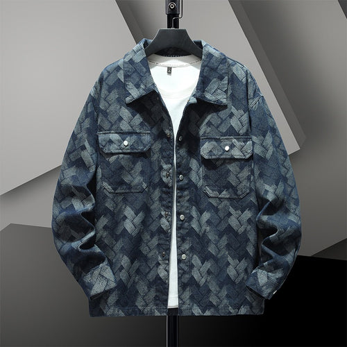 Herren Modische Denim-Jacke Drune