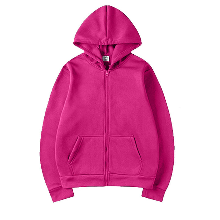 Damen Sportlicher Kapuzenpullover mit durchgehendem Reißverschluss und Tasche Drune