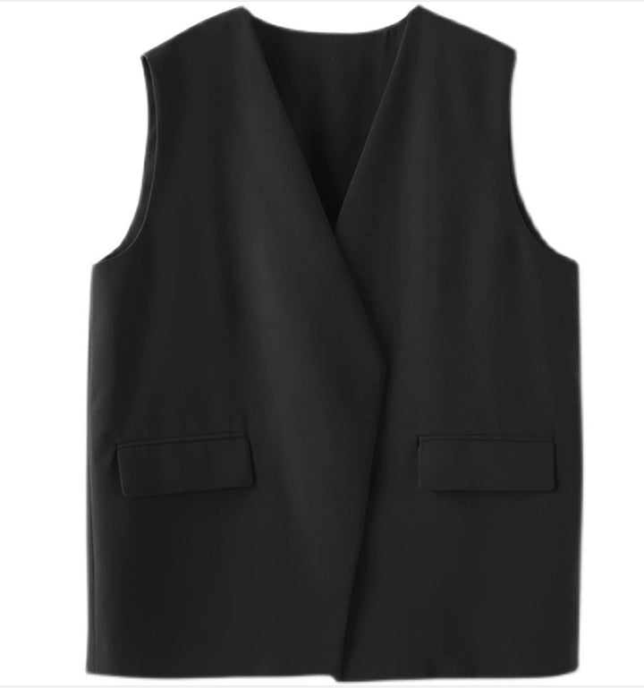 Damen Modische Ärmellose Blazer-Weste Drune