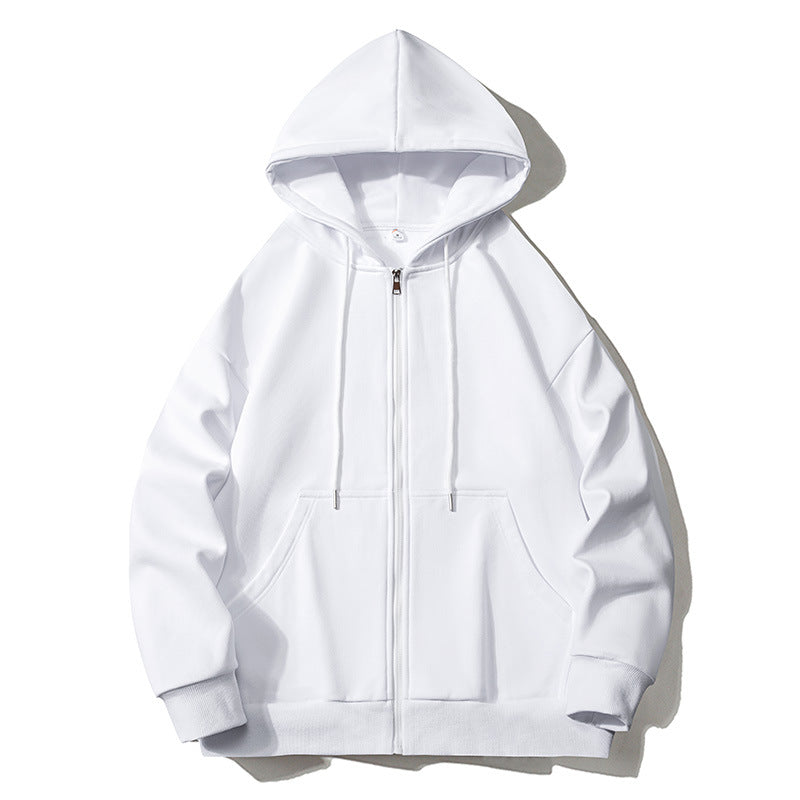 Herren Kapuzensweatjacke mit durchgehendem Reißverschluss, Oversize‑Schnitt und Raglanärmeln Drune
