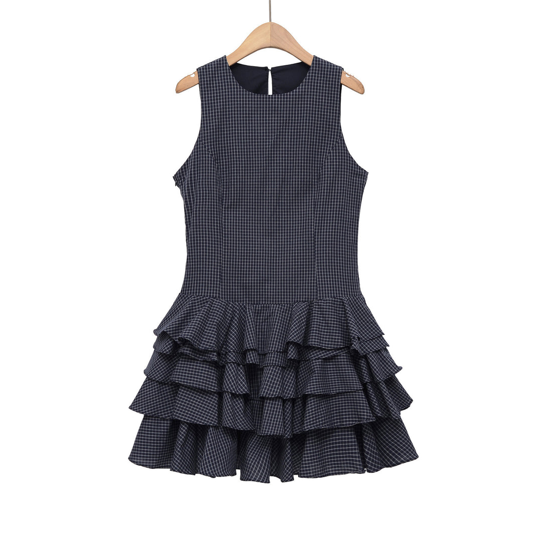 Damen Raffiniertes Sommerkleid mit voluminösem Rüschensaum und elegantem Muster Drune