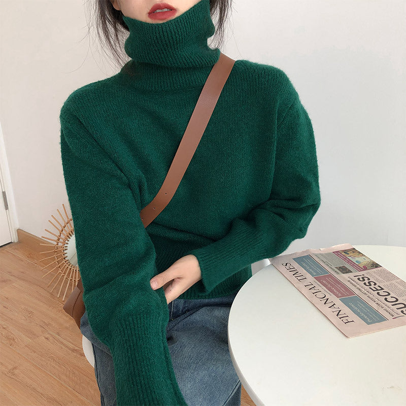 Damen Gemütlicher Rollkragenpullover aus feinem Strick Drune