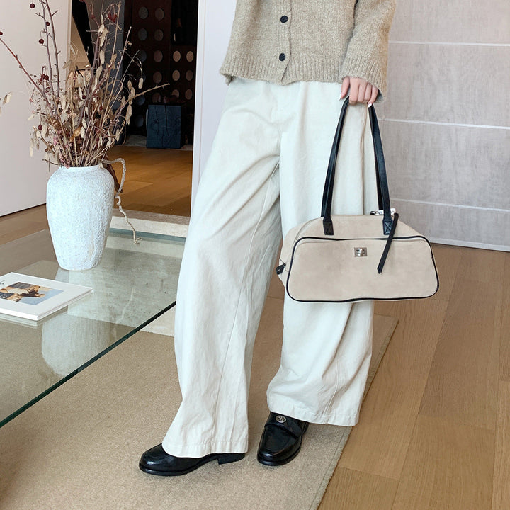Damen Elegante und bequeme Slippers aus hochwertigem Leder mit offenem Fersenbereich Drune
