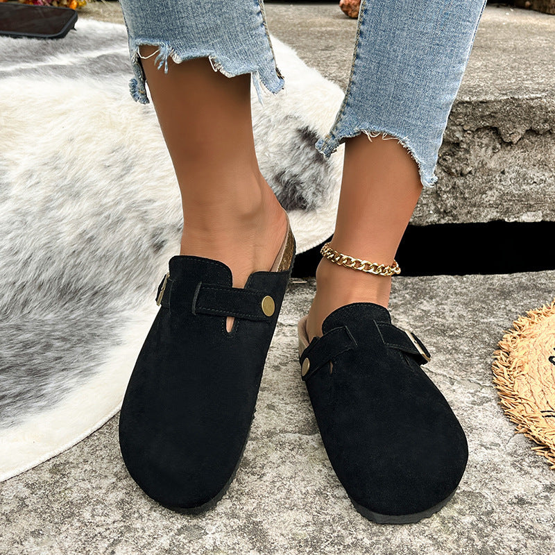 Damen Komfortable Clogs mit Schickem Riemen Drune