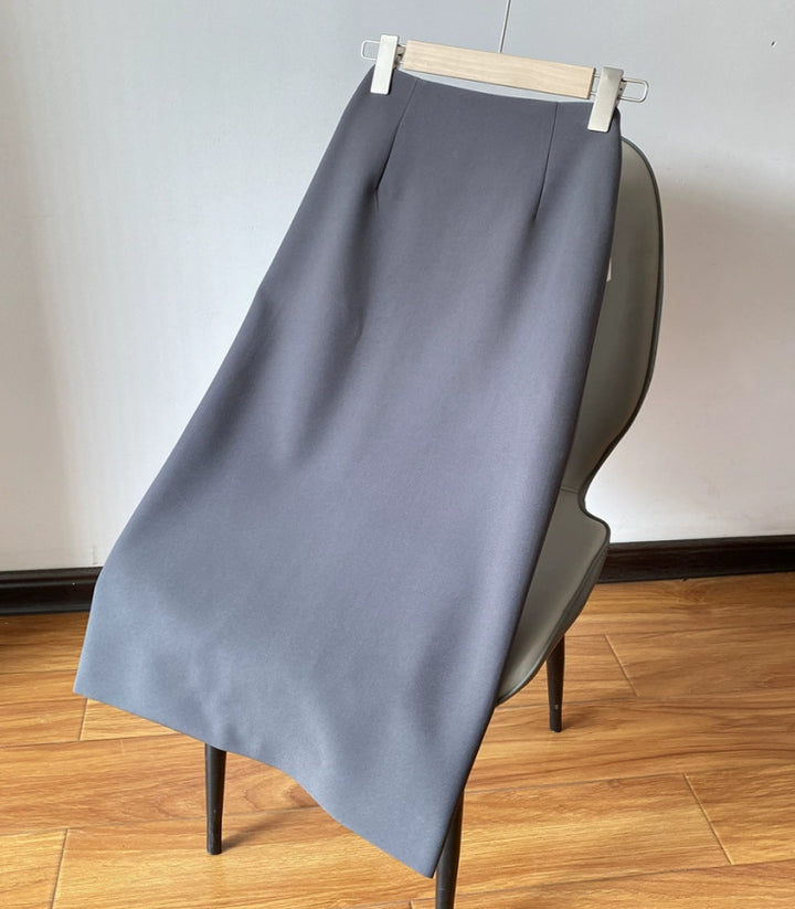 Damen Eleganter Bleistiftrock mit hohem Bund und figurbetontem Schnitt Drune