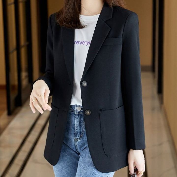 Damen Elegante Blazerjacke mit Taschen Drune