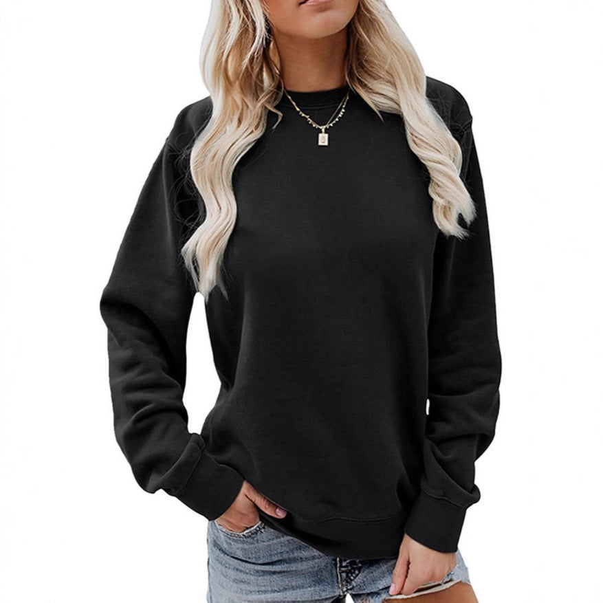 Damen nan lässiges Oversize Sweatshirt mit Rundhalsausschnitt und weichem Baumwollfleece Drune