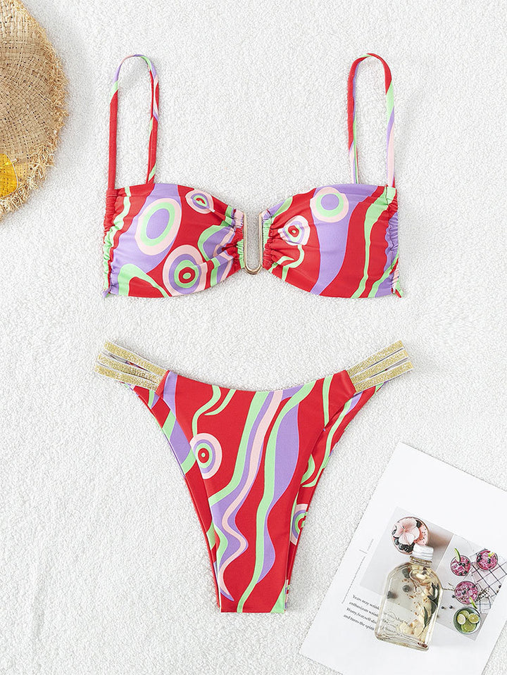 Damen Triangel-Bikini mit raffinierter Rüschendetail und eleganten Akzenten Drune