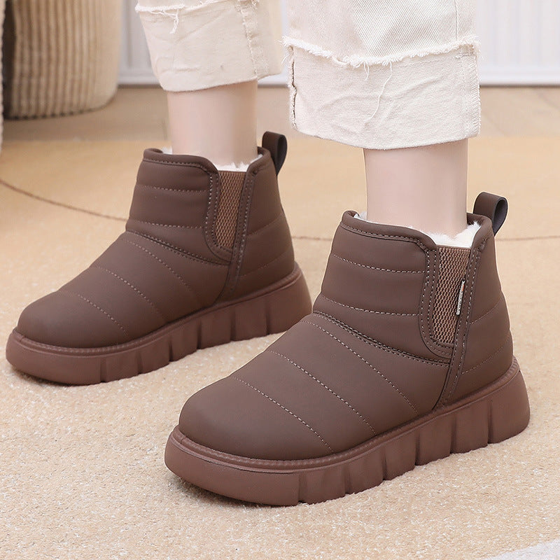 Damen Warme und gepolsterte Winterstiefel Drune