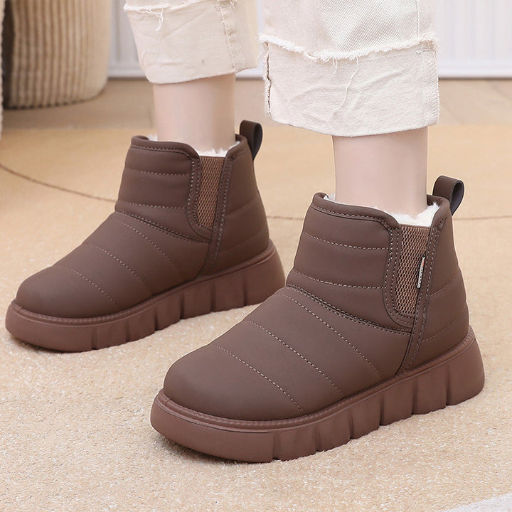 Damen Warme und gepolsterte Winterstiefel Drune