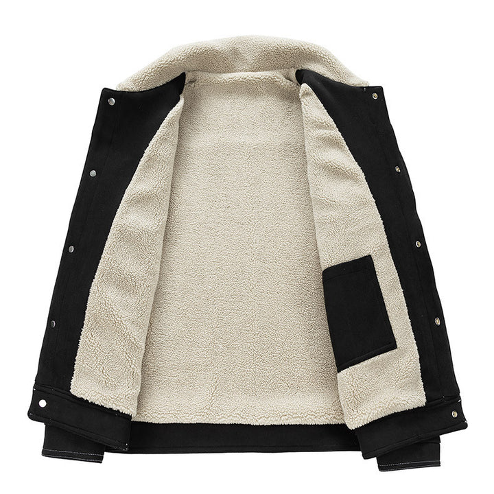 Herren Lässige Lammfelljacke Drune