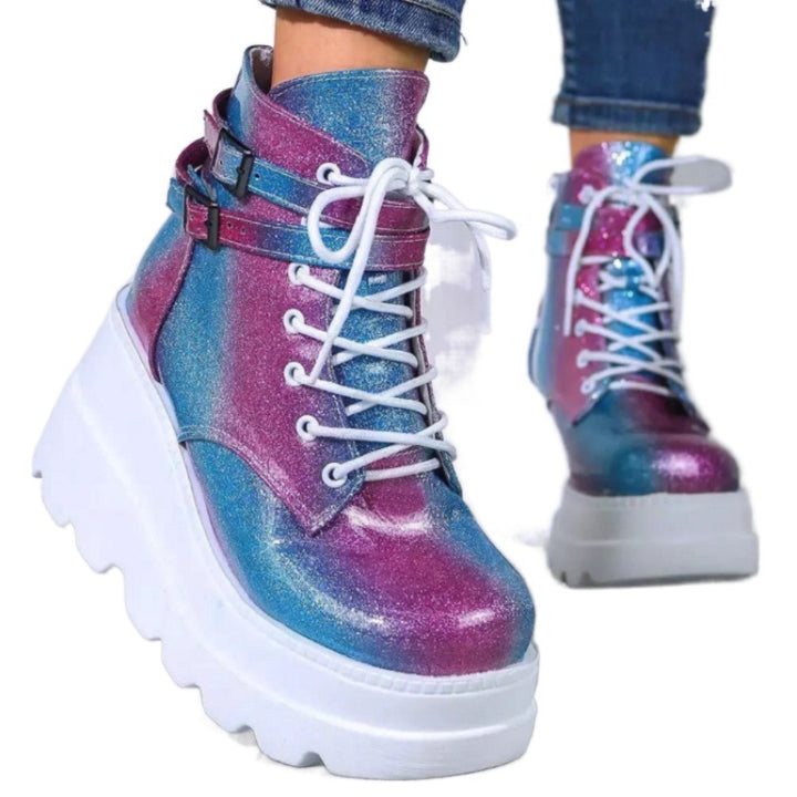 Damen Plateau-Stiefel im robusten Design Drune