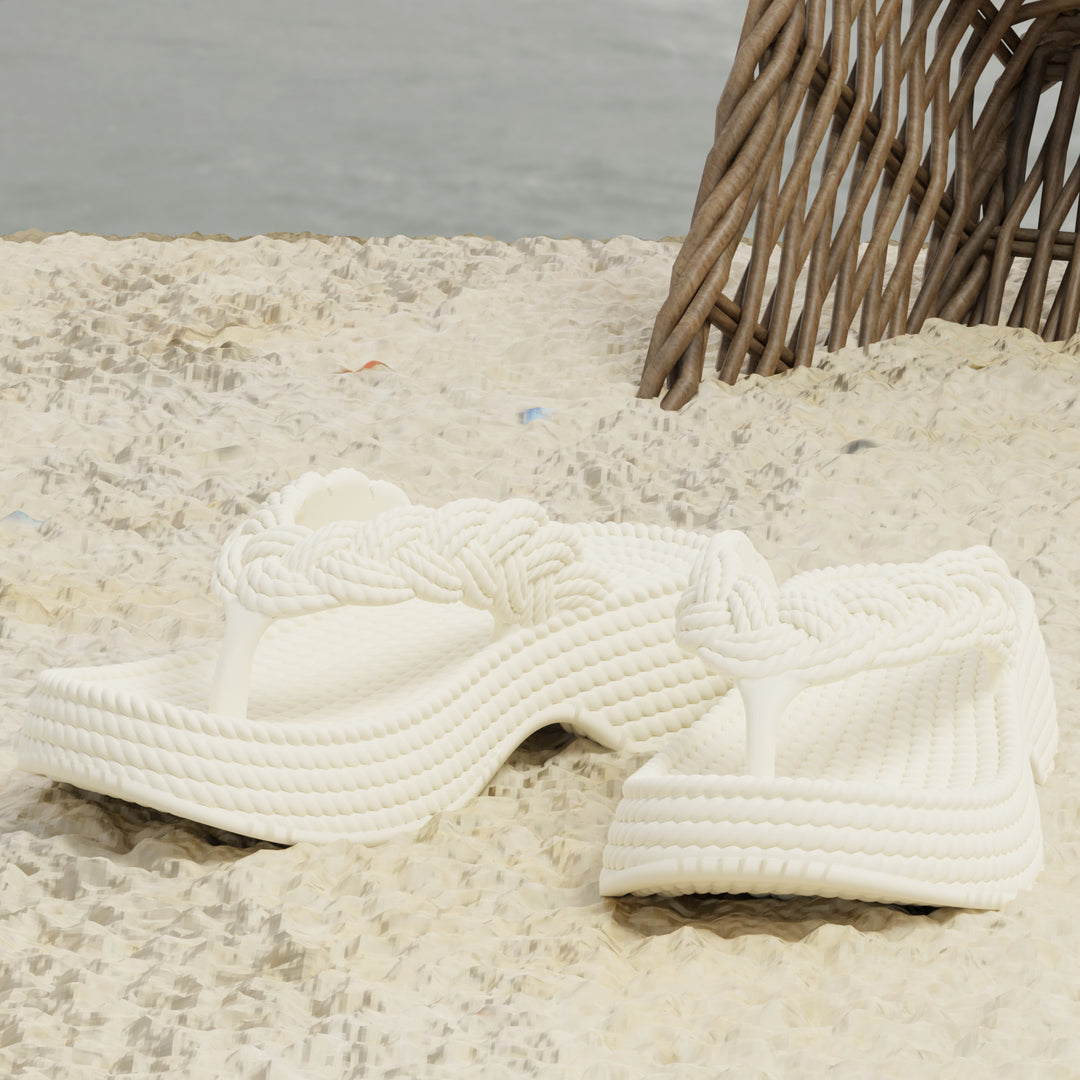 Damen Flip-Flops mit geflochtenem Riemen Drune