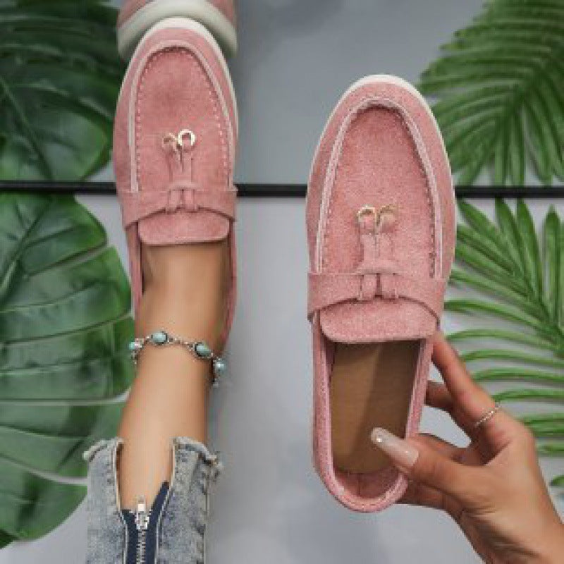 Damen nan bequeme Slip-On Loafer mit dekorativem Quastenbesatz und ergonomischer Gummisohle Drune