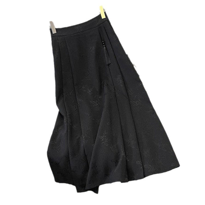 Damen Eleganter Midirock mit strukturiertem Stoff und fließendem Schnitt