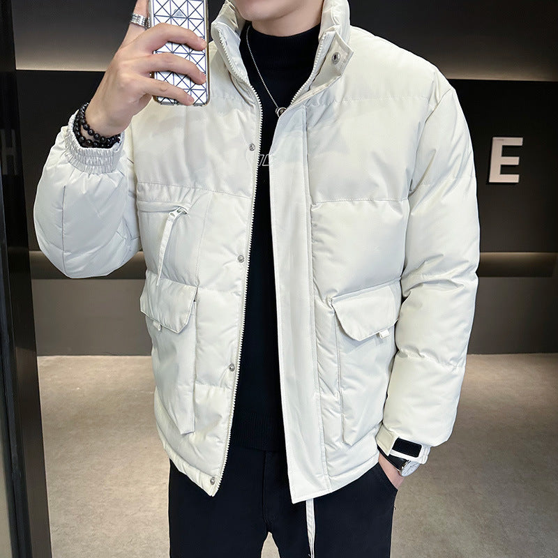Herren Thermo-Steppjacke mit hohem Stehkragen und aufgesetzten Pattentaschen Drune
