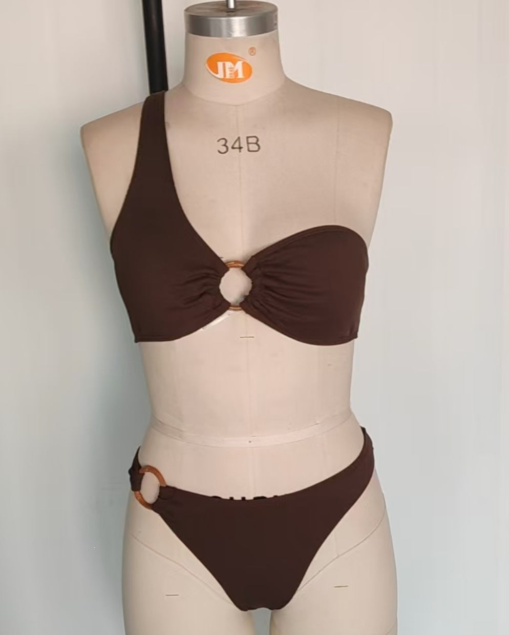 Damen Stilvoller Triangel-Bikini mit goldenen Details Drune