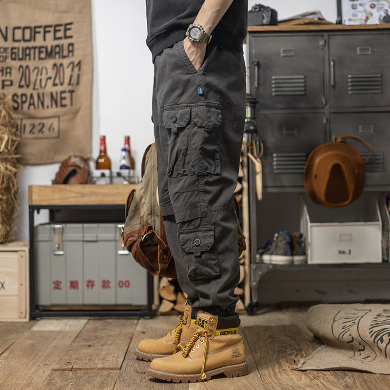 Herren Utility-Cargohose mit Kordelzug, elastischem Saum und Mehrfach-Taschen Drune