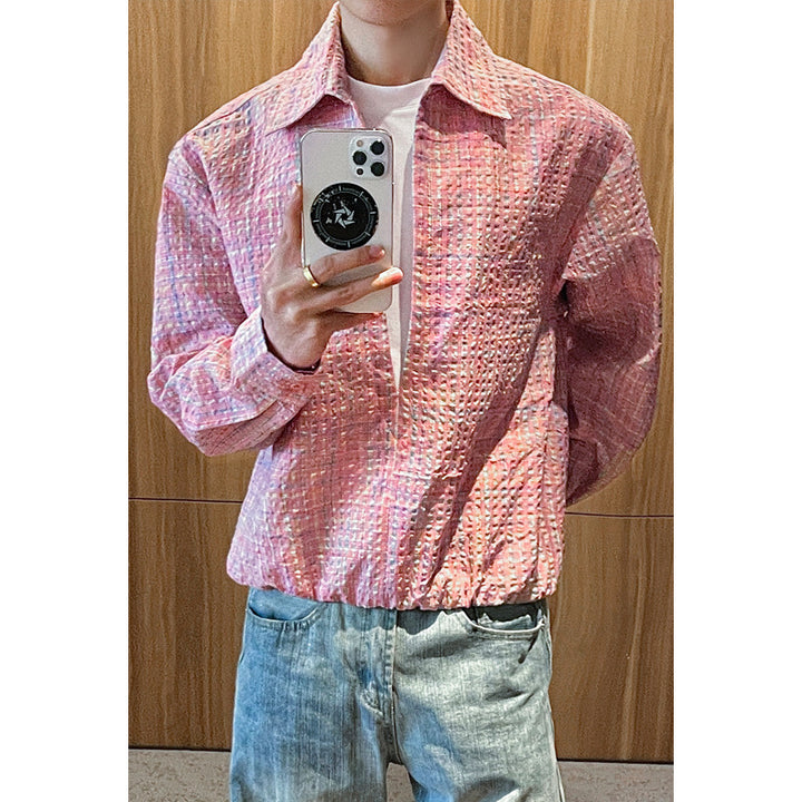 Herren Lässige Hemdbluse mit strukturiertem Design Drune