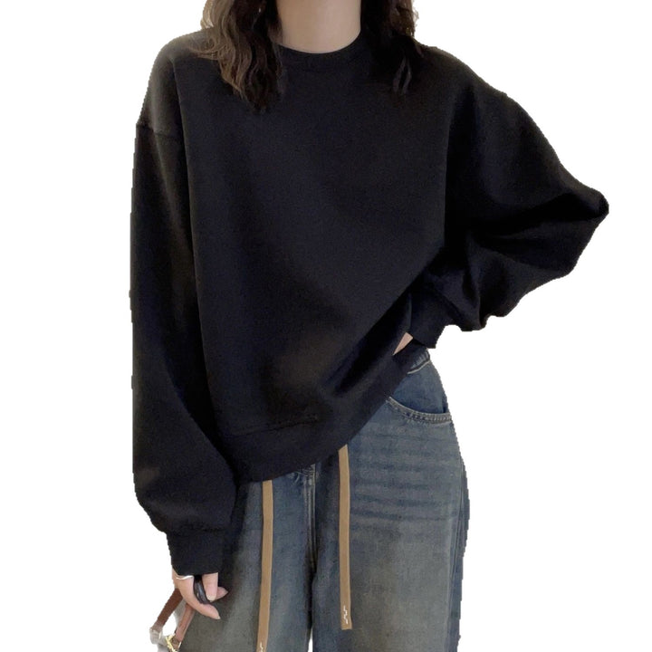 Damen Oversized Sweatshirt mit Kordelzug Drune