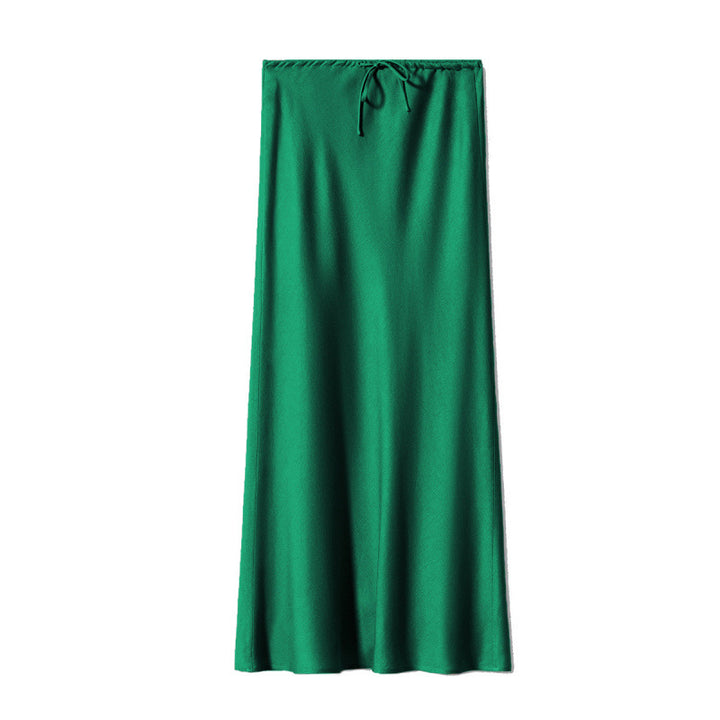 Damen Maxi-Rock mit elastischemBund und seitlicher Bindegurt Drune