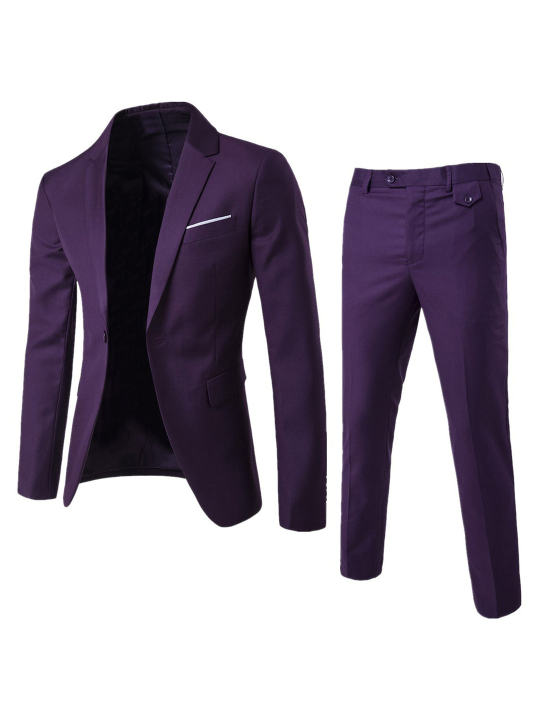 Herren Zweiteiliger Slim-Fit Anzugset mit tailliertem Sakko und schmaler Anzughose Drune