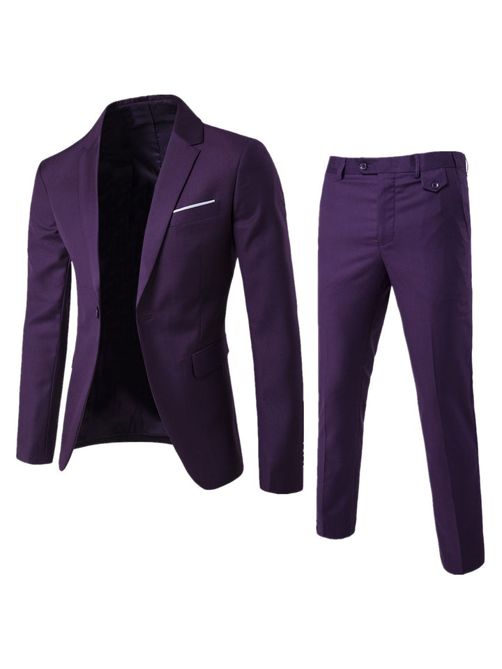 Herren Zweiteiliger Slim-Fit Anzugset mit tailliertem Sakko und schmaler Anzughose Drune