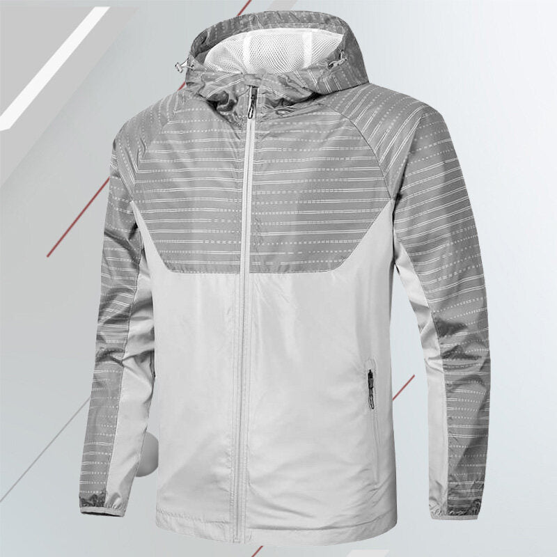 Herren Wasserabweisende Sportjacke mit Kapuze Drune