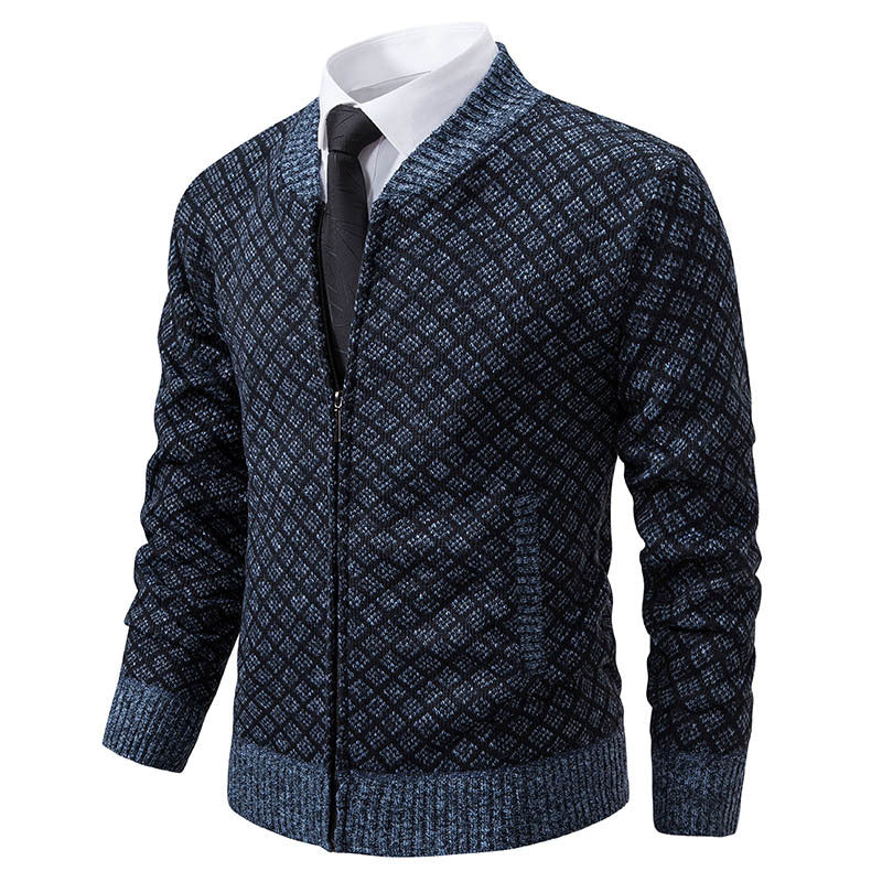 Herren modischer Strickblazer mit feinem Strukturmuster Drune