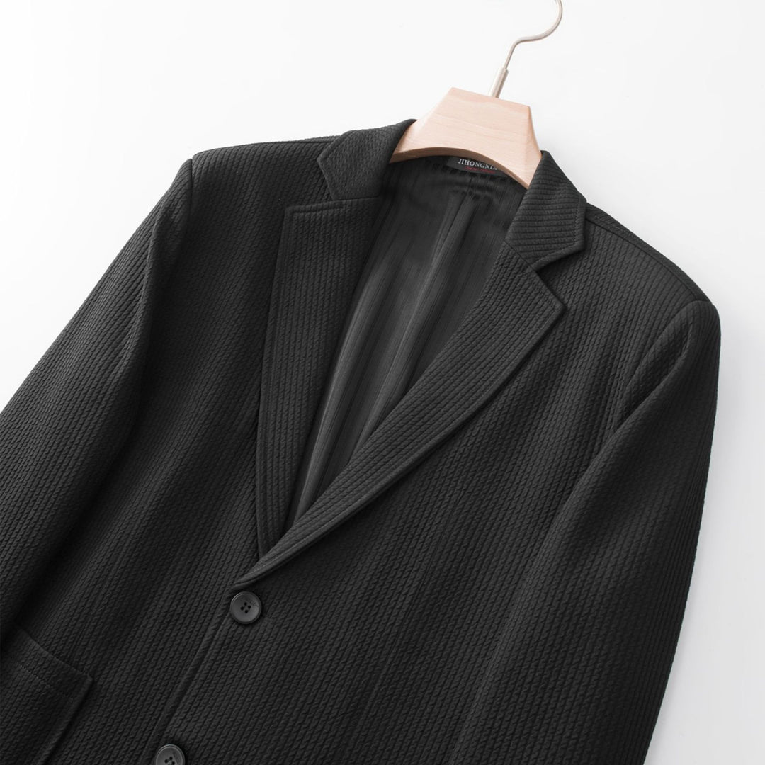 Herren Strukturblazer aus strukturiertem Jersey mit aufgesetzten Taschen Drune