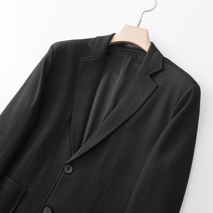 Herren Strukturblazer aus strukturiertem Jersey mit aufgesetzten Taschen Drune