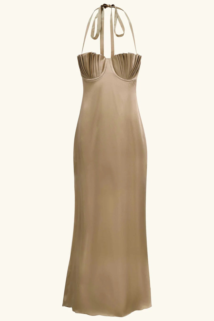 Damen Abendkleid mit tailliertem Oberteil und raffinierten Falten Drune