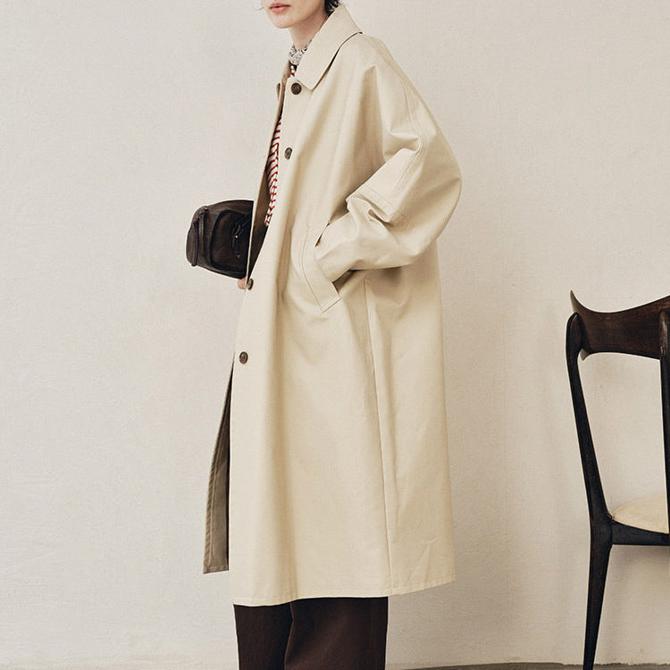 Damen Lange Trenchcoat Drune