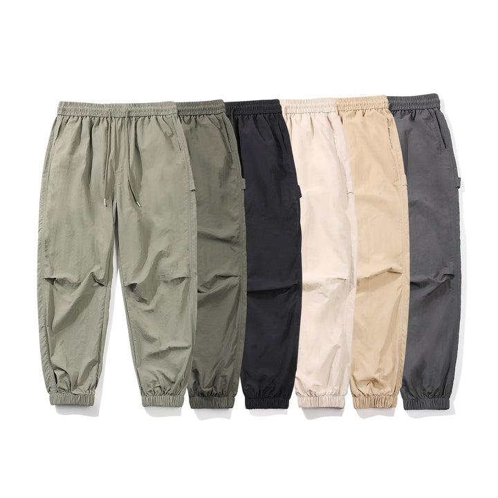 Herren Technische Ripstop-Joggerhose mit Tunnelzug, Knieabnähern und geripptem Knöchelabschluss Drune