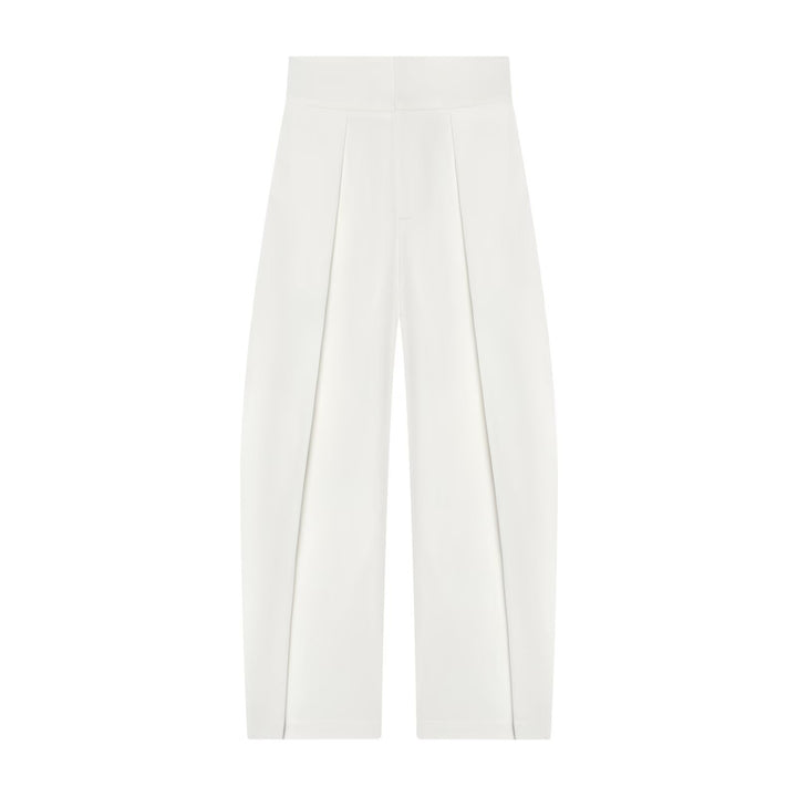 Damen Hochtaillierte Plissée-Hose mit weitem Bein und markanten Vorderfalten Drune