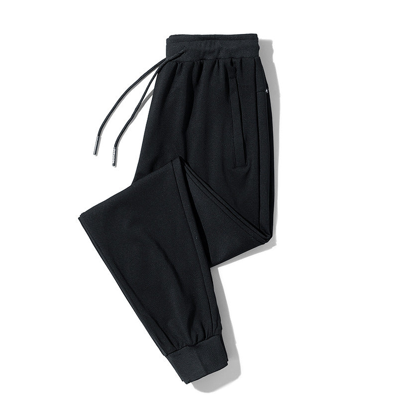 Herren Fleece-Jogginghose mit Kordelzug, Reißverschlusstaschen und elastischen Bündchen Drune