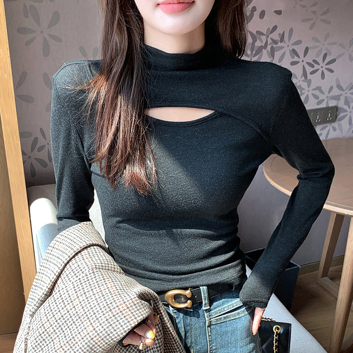 Damen Langarmshirt mit modischem Cut-Out Drune
