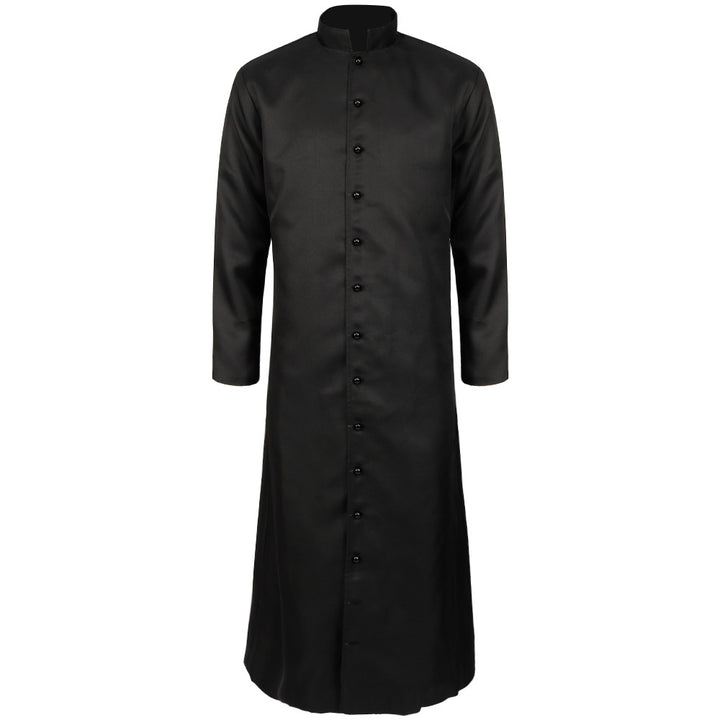 Damen nan eleganter Maxicape-Mantel mit gestuften Schultercapes und Stehkragen Drune