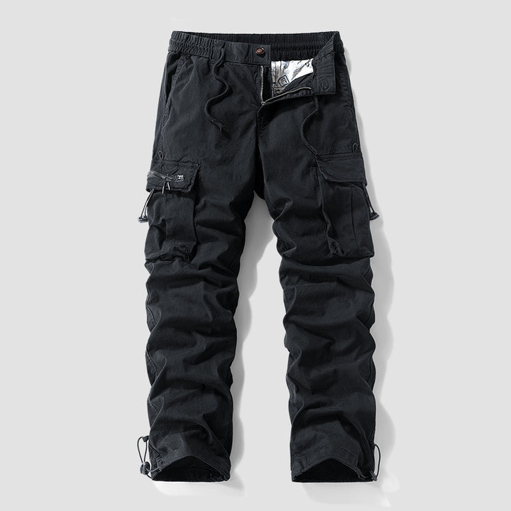 Herren Robuste Cargo‑Hose im Tactical‑Utility‑Stil mit elastischem Bund und Multifachtaschen Drune
