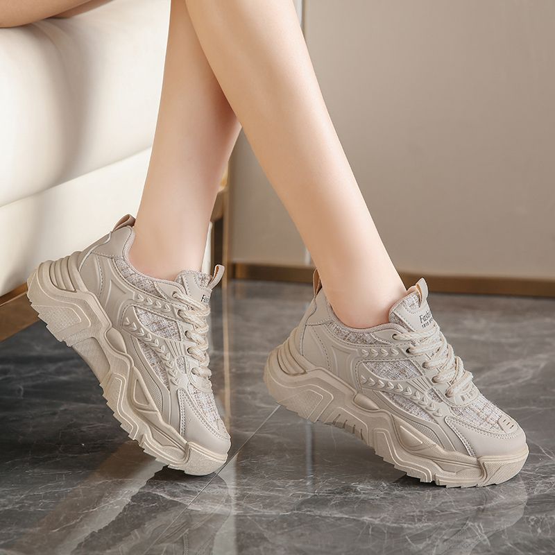 Damen Sportliche High-Top Sneakers mit atmungsaktiver Oberflächenstruktur Drune