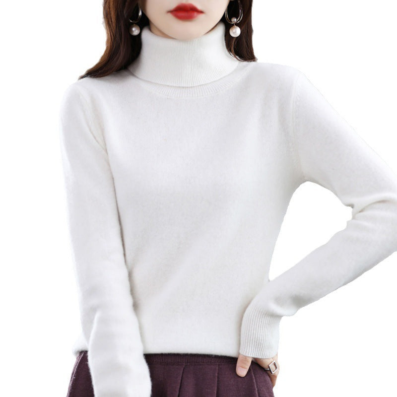 Damen Schmal geschnittener Rollkragenpullover aus kaschmirähnlichem Feinstrick mit softem Flor Drune