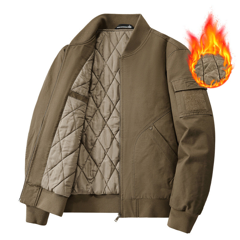 Herren Stylische Überjacke mit warmem Innenfutter Drune
