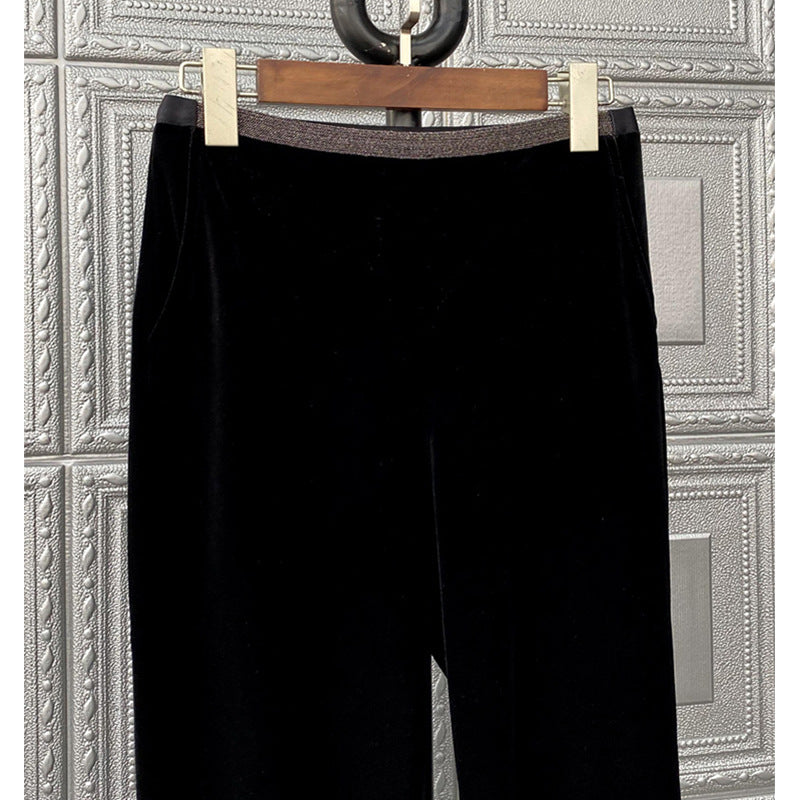 Damen Bequeme und elegante Samt-Hosen Drune