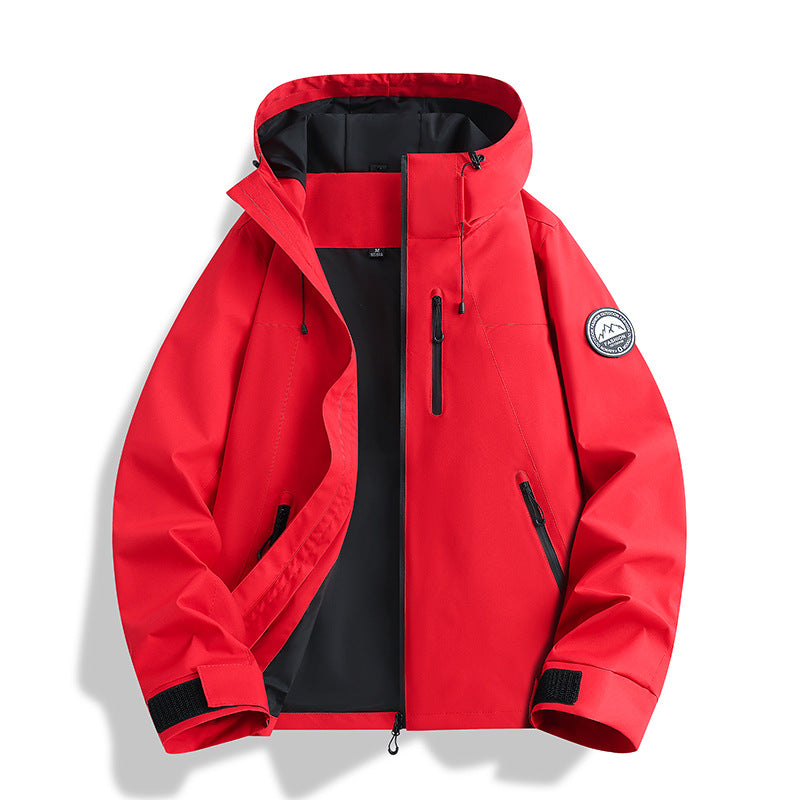 Herren dreiteilige Softshell-Outdoorjacke mit abnehmbarem Fleecefutter und Kapuze Drune